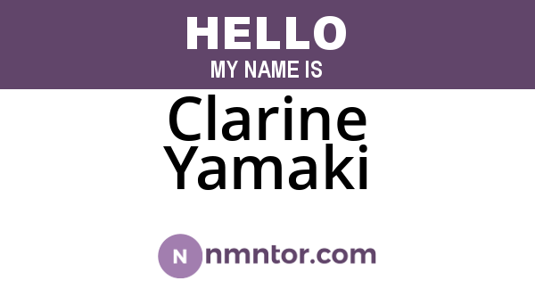 Clarine Yamaki