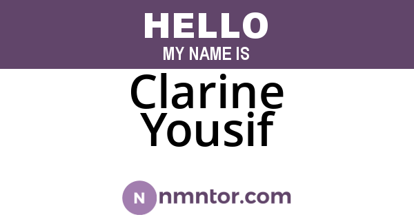 Clarine Yousif
