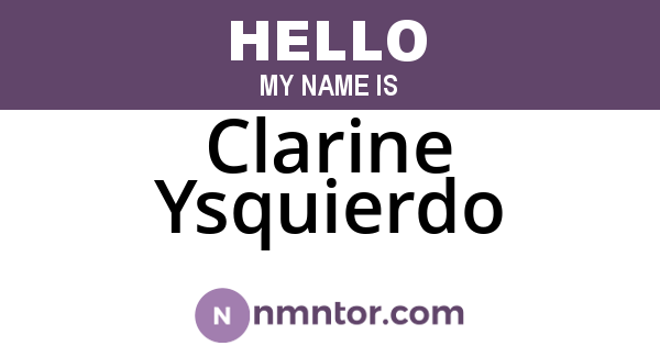 Clarine Ysquierdo