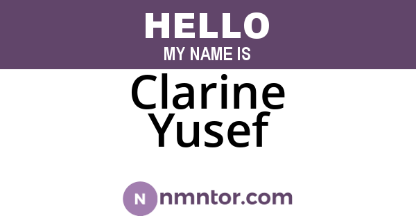 Clarine Yusef