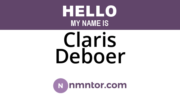Claris Deboer