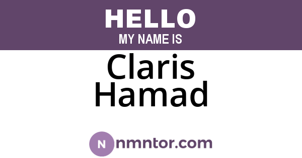 Claris Hamad