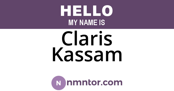 Claris Kassam