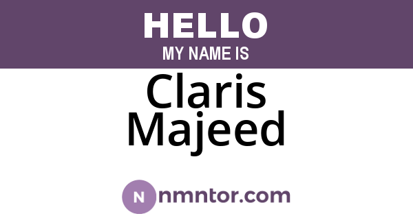Claris Majeed