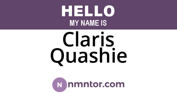 Claris Quashie