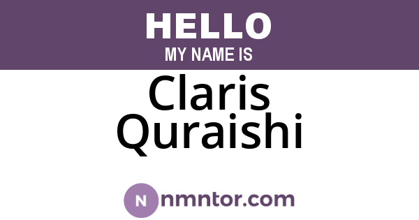 Claris Quraishi