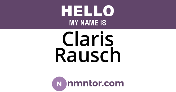 Claris Rausch