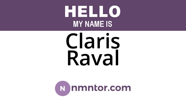 Claris Raval