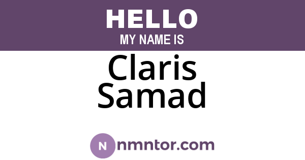Claris Samad