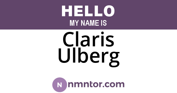 Claris Ulberg