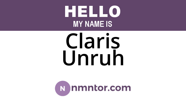 Claris Unruh