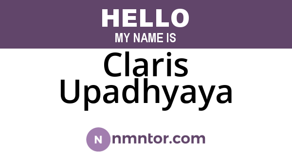 Claris Upadhyaya