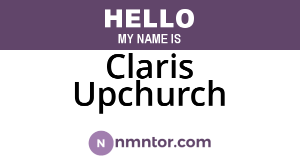 Claris Upchurch