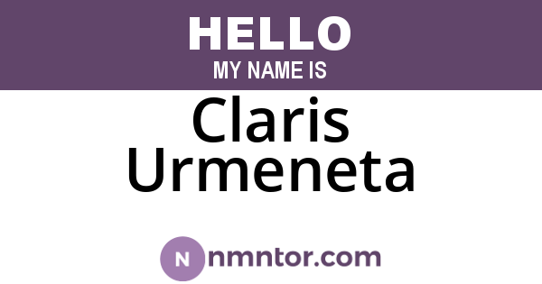 Claris Urmeneta