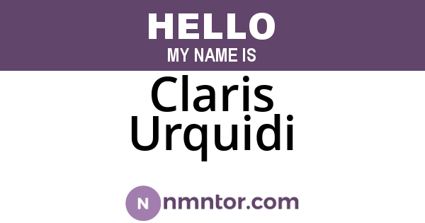 Claris Urquidi