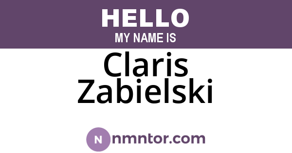 Claris Zabielski