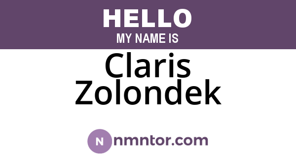 Claris Zolondek