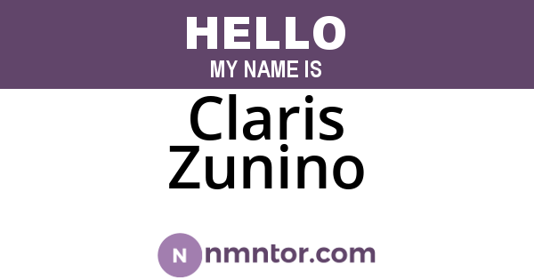 Claris Zunino