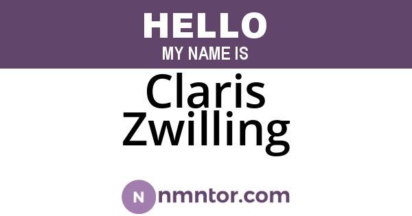 Claris Zwilling
