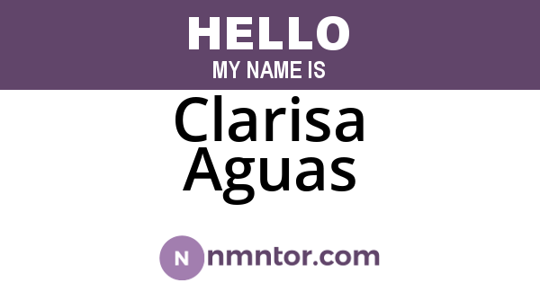 Clarisa Aguas