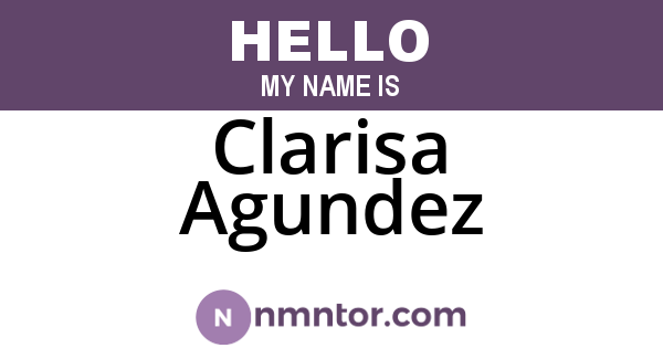 Clarisa Agundez