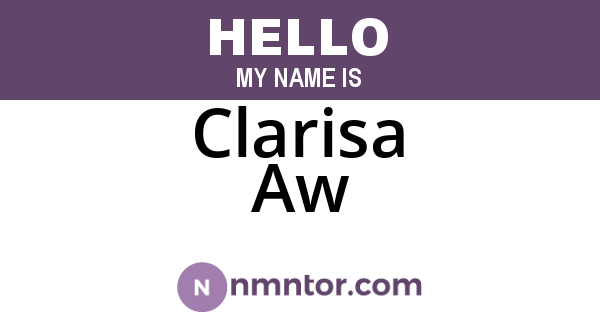 Clarisa Aw