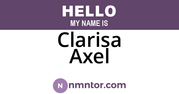 Clarisa Axel