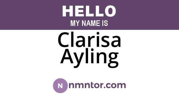 Clarisa Ayling