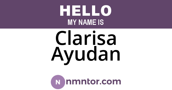 Clarisa Ayudan