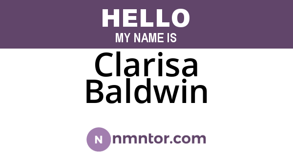 Clarisa Baldwin
