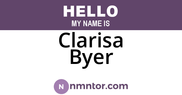 Clarisa Byer