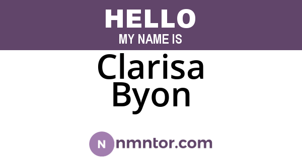 Clarisa Byon