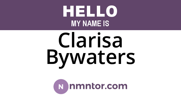 Clarisa Bywaters