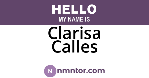 Clarisa Calles