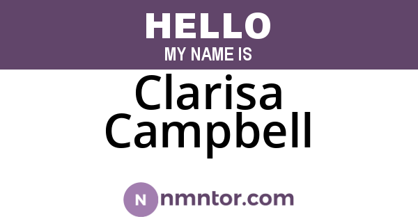 Clarisa Campbell