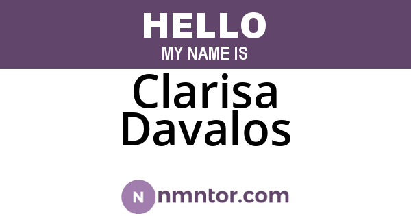 Clarisa Davalos