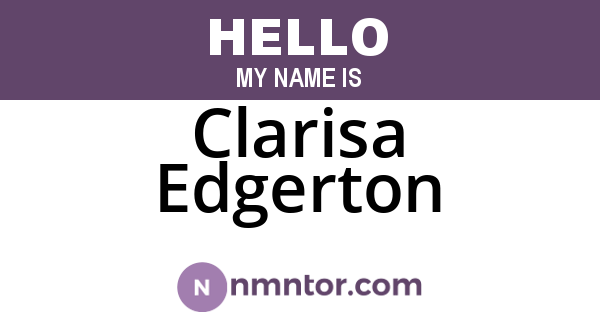 Clarisa Edgerton