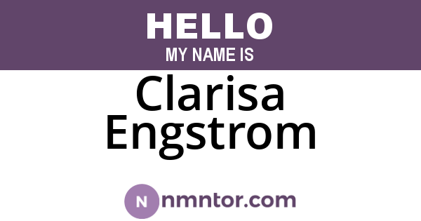 Clarisa Engstrom