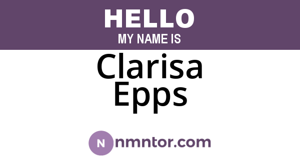 Clarisa Epps