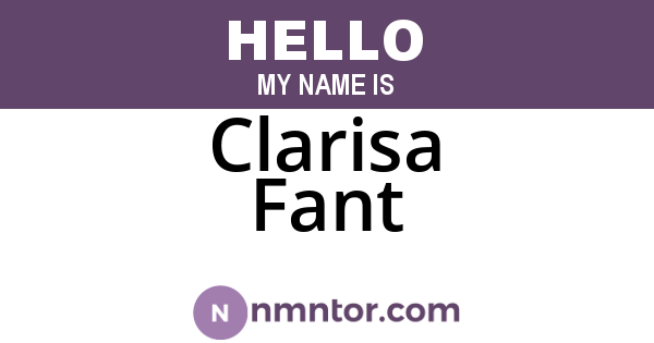 Clarisa Fant