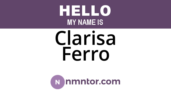 Clarisa Ferro