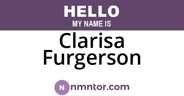 Clarisa Furgerson