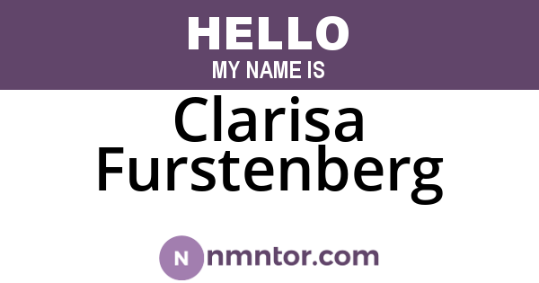 Clarisa Furstenberg