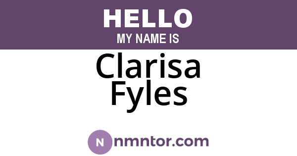 Clarisa Fyles