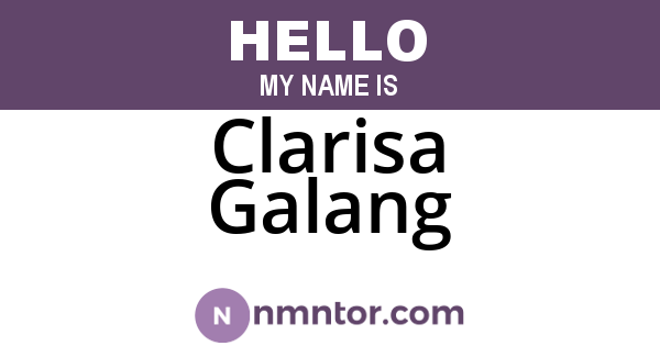 Clarisa Galang