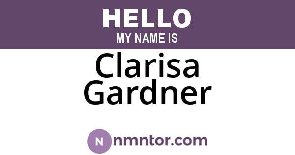 Clarisa Gardner