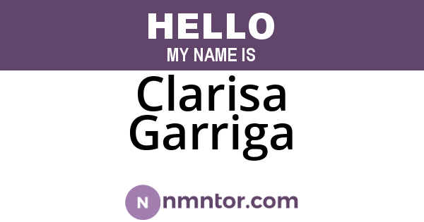 Clarisa Garriga