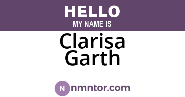 Clarisa Garth