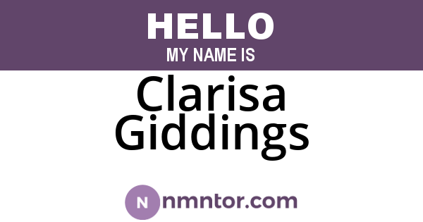 Clarisa Giddings