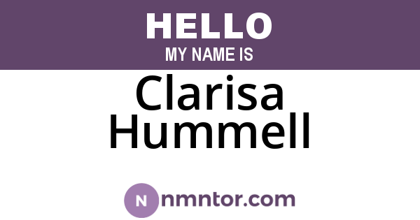 Clarisa Hummell